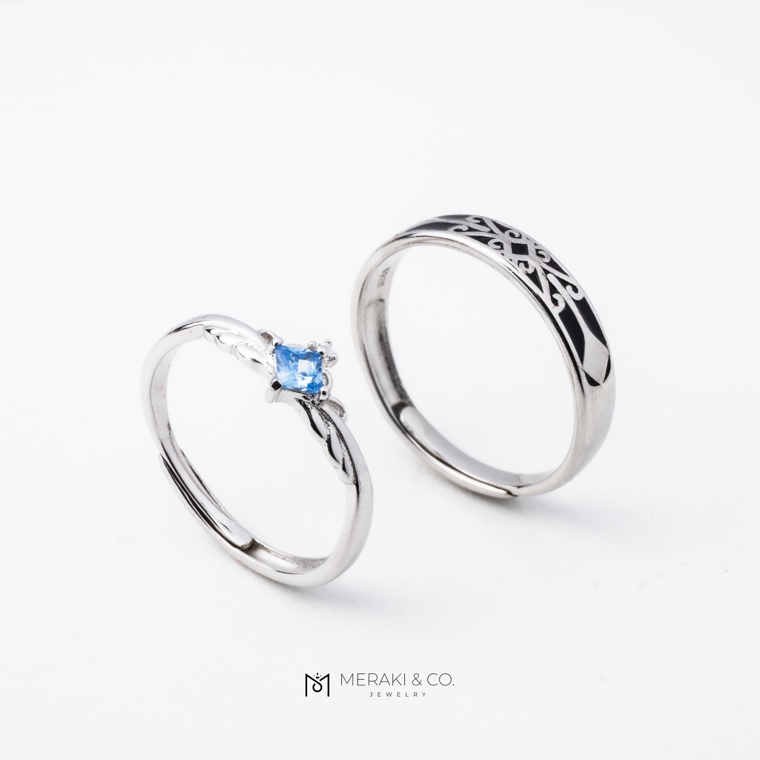 mnjin for couple gift lovers fashion silver ring 925 adjustable ring  jewelry couple rings silver - Walmart.com